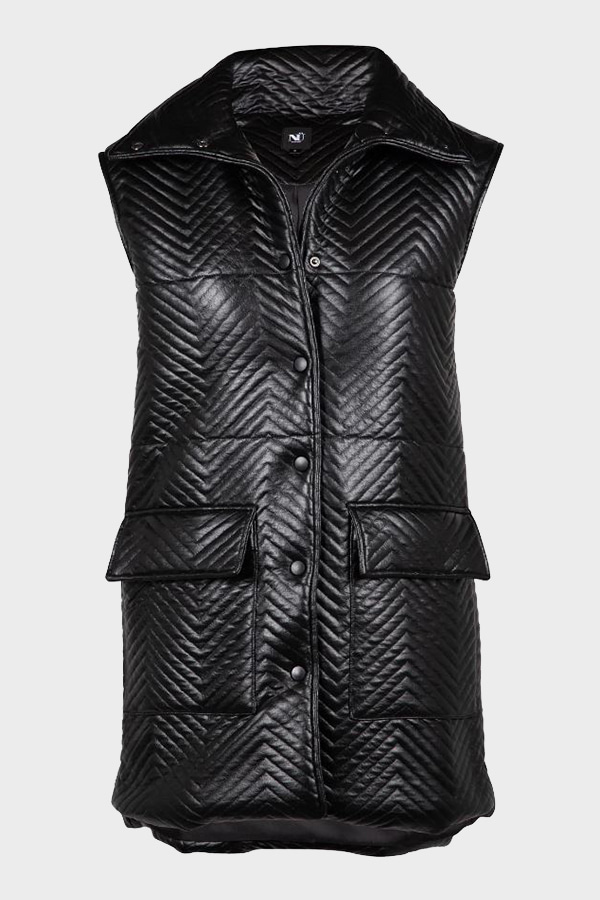 QUILTED VEST NU - 000 BLACK
